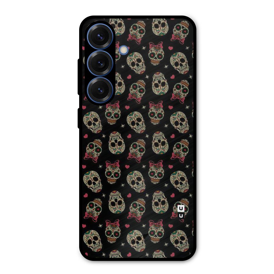 Skull Pattern Metal Back Case for Galaxy S25