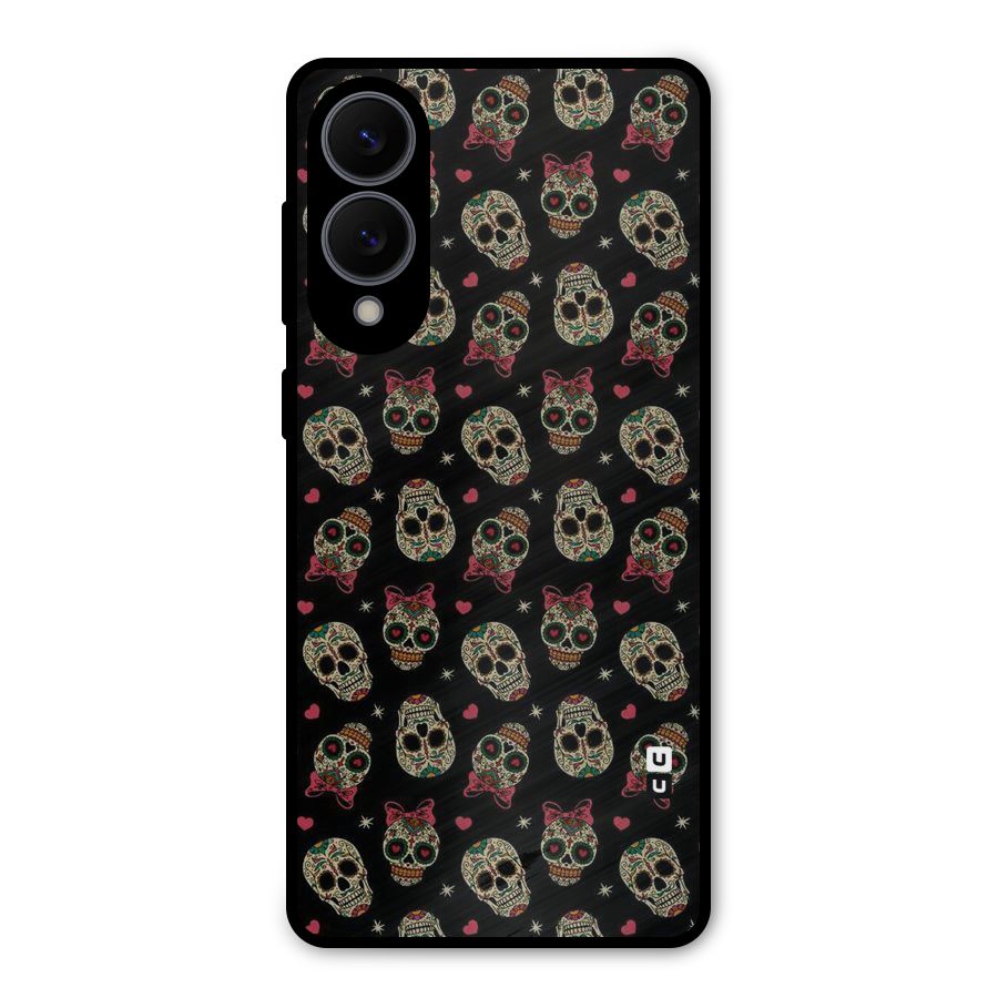 Skull Pattern Metal Back Case for Galaxy S25 Edge