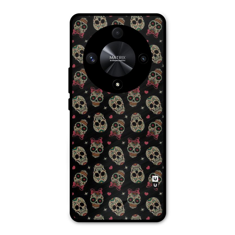Skull Pattern Metal Back Case for Honor X9b