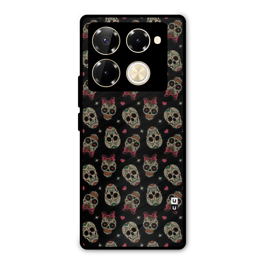 Skull Pattern Metal Back Case for Infinix Note 40 Pro