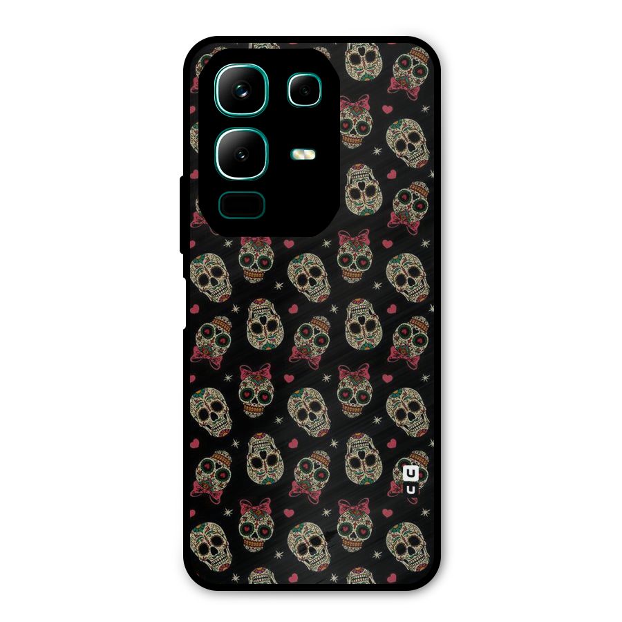 Skull Pattern Metal Back Case for Infinix Note 50x