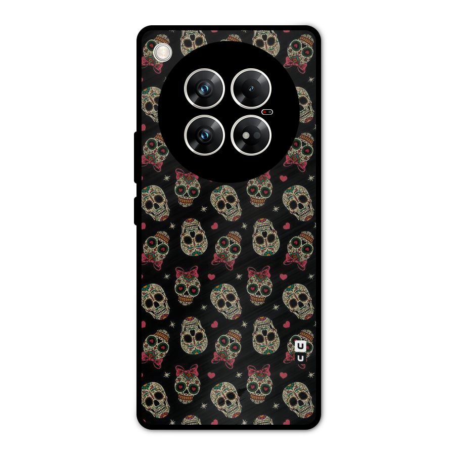 Skull Pattern Metal Back Case for Infinix Zero 40 5G