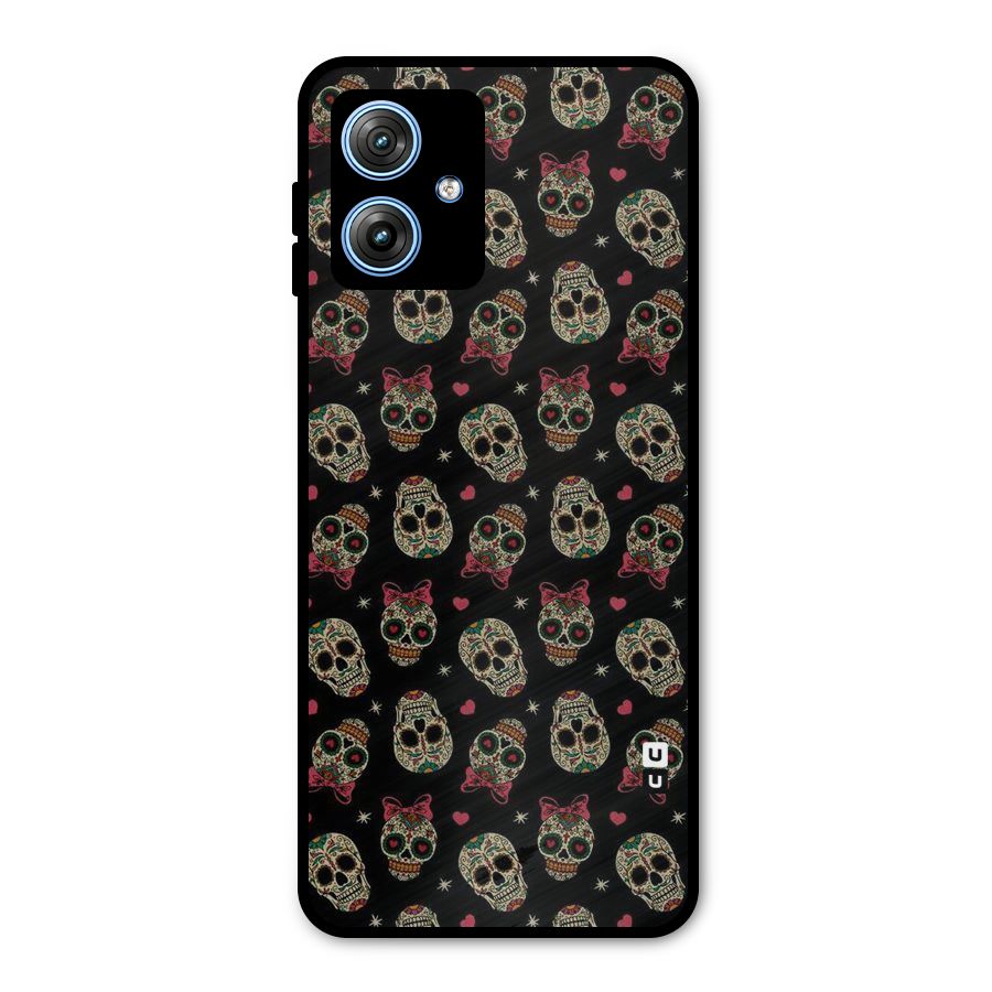 Skull Pattern Metal Back Case for Moto G54