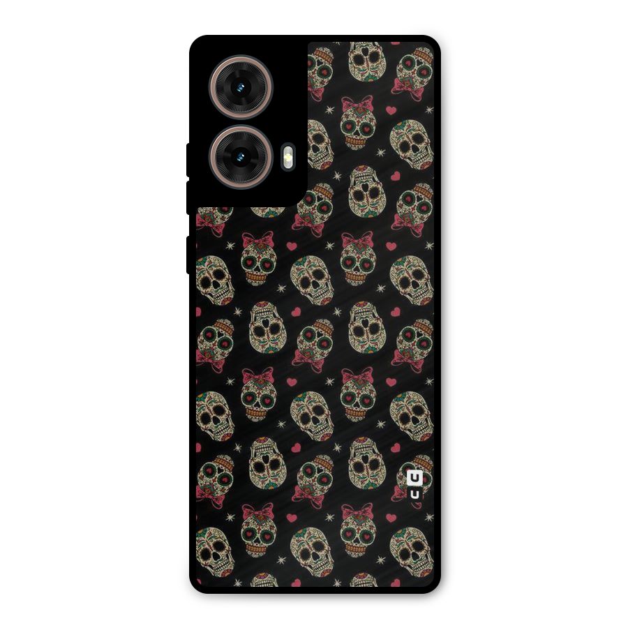 Skull Pattern Metal Back Case for Moto G85