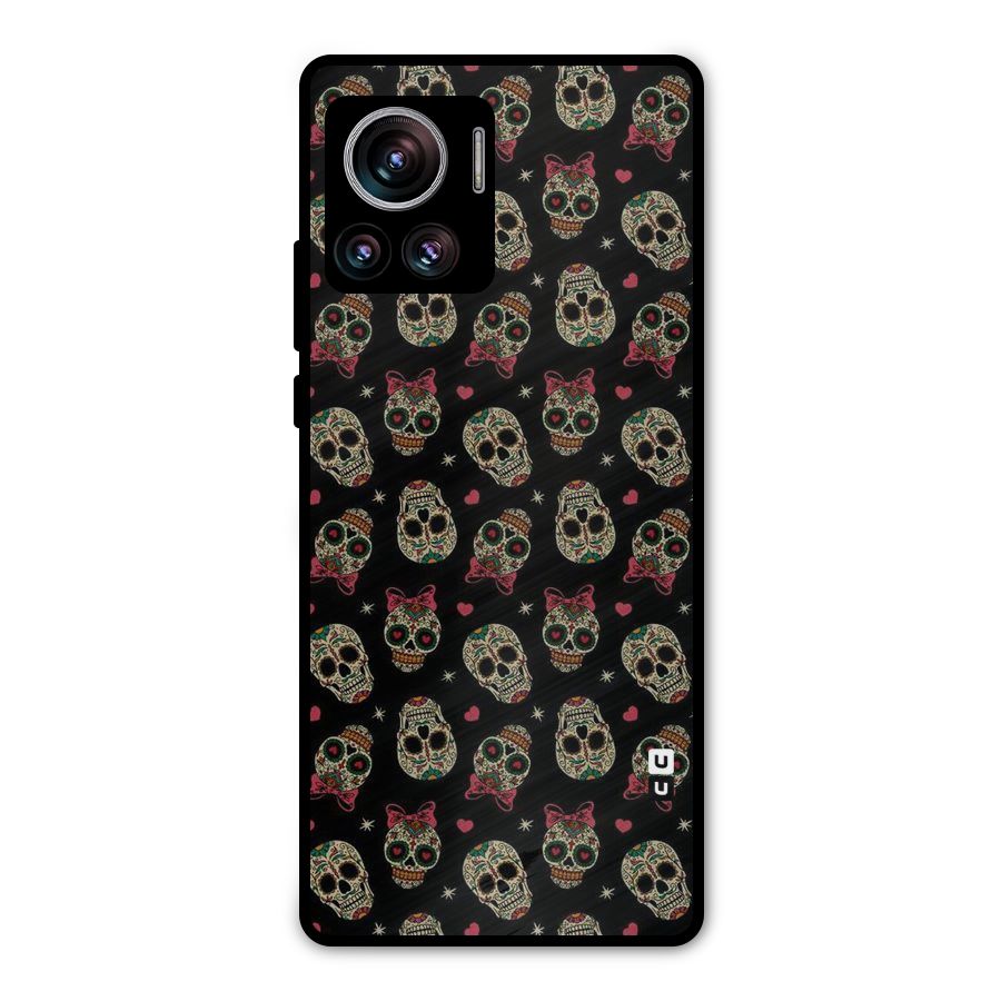 Skull Pattern Metal Back Case for Motorola Edge 30 Ultra