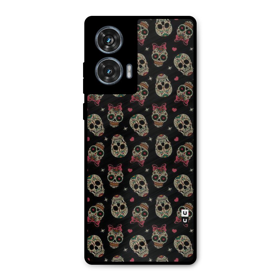Skull Pattern Metal Back Case for Motorola G96