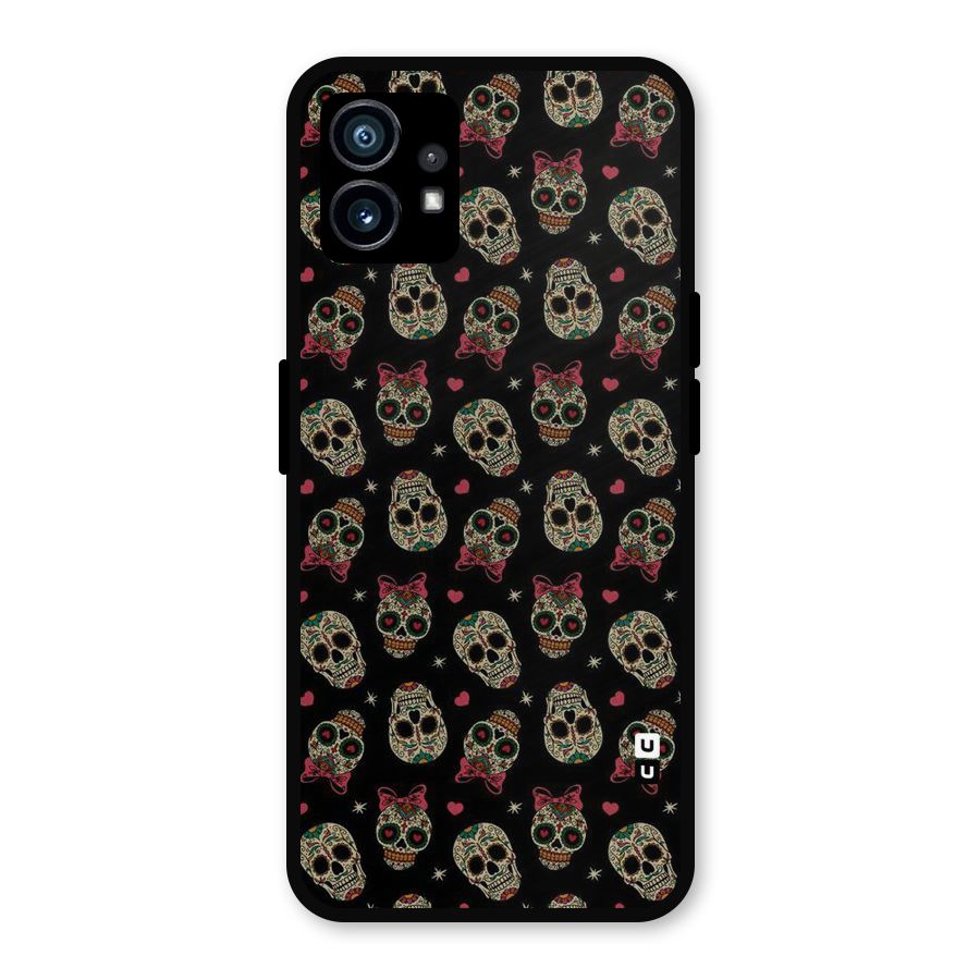 Skull Pattern Metal Back Case for Nothing Phone 1