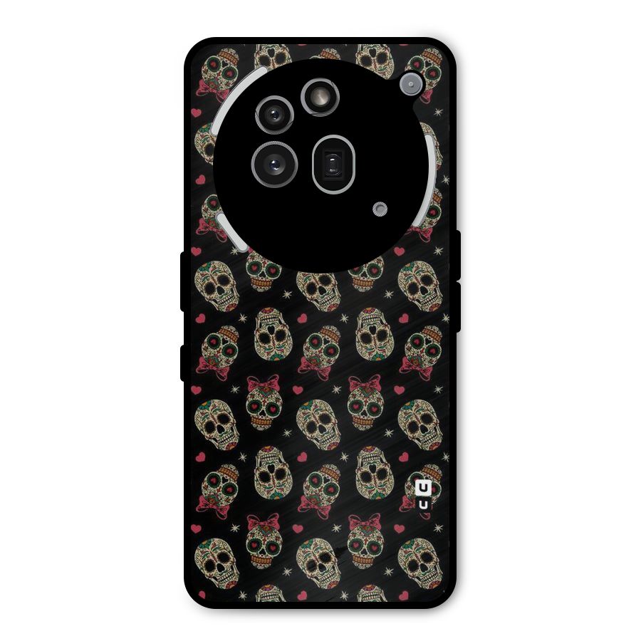 Skull Pattern Metal Back Case for Nothing Phone 3a Pro