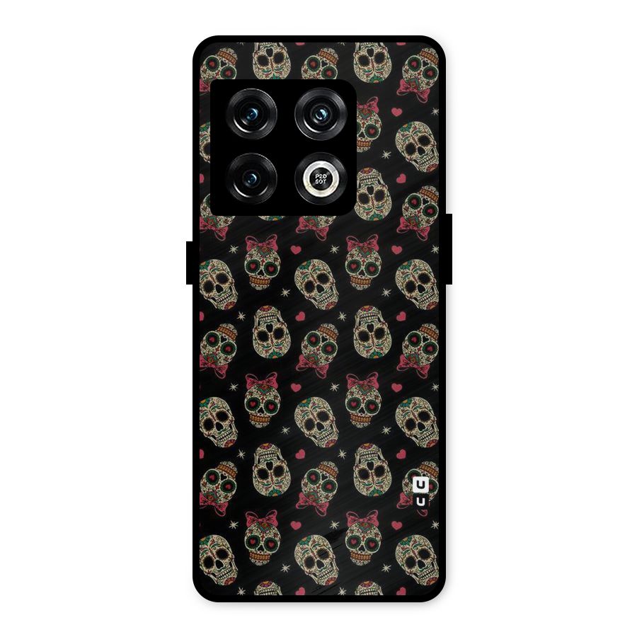 Skull Pattern Metal Back Case for OnePlus 10 Pro 5G