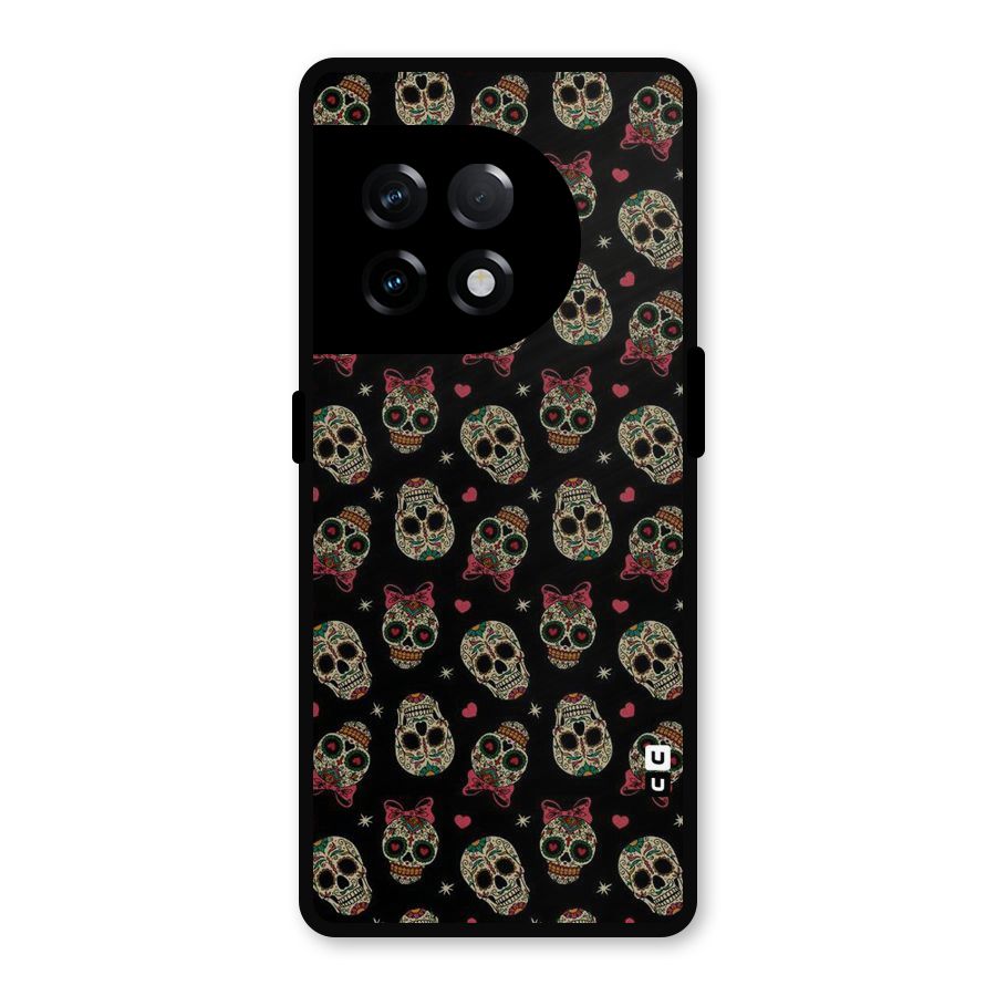 Skull Pattern Metal Back Case for OnePlus 11R