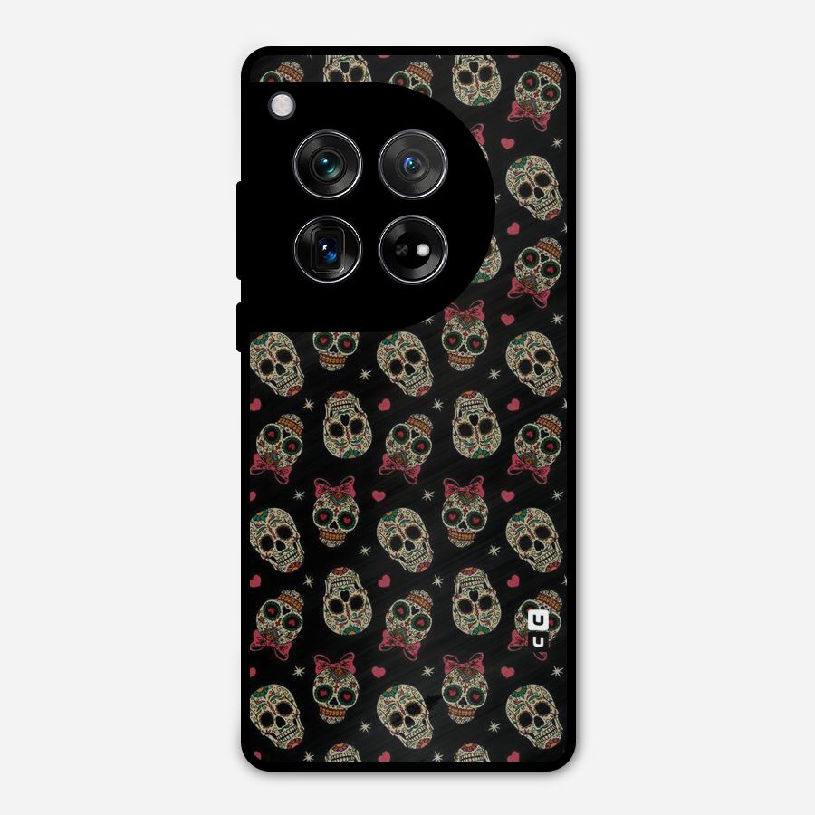 Skull Pattern Metal Back Case for OnePlus 12