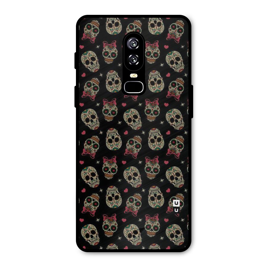 Skull Pattern Metal Back Case for OnePlus 6
