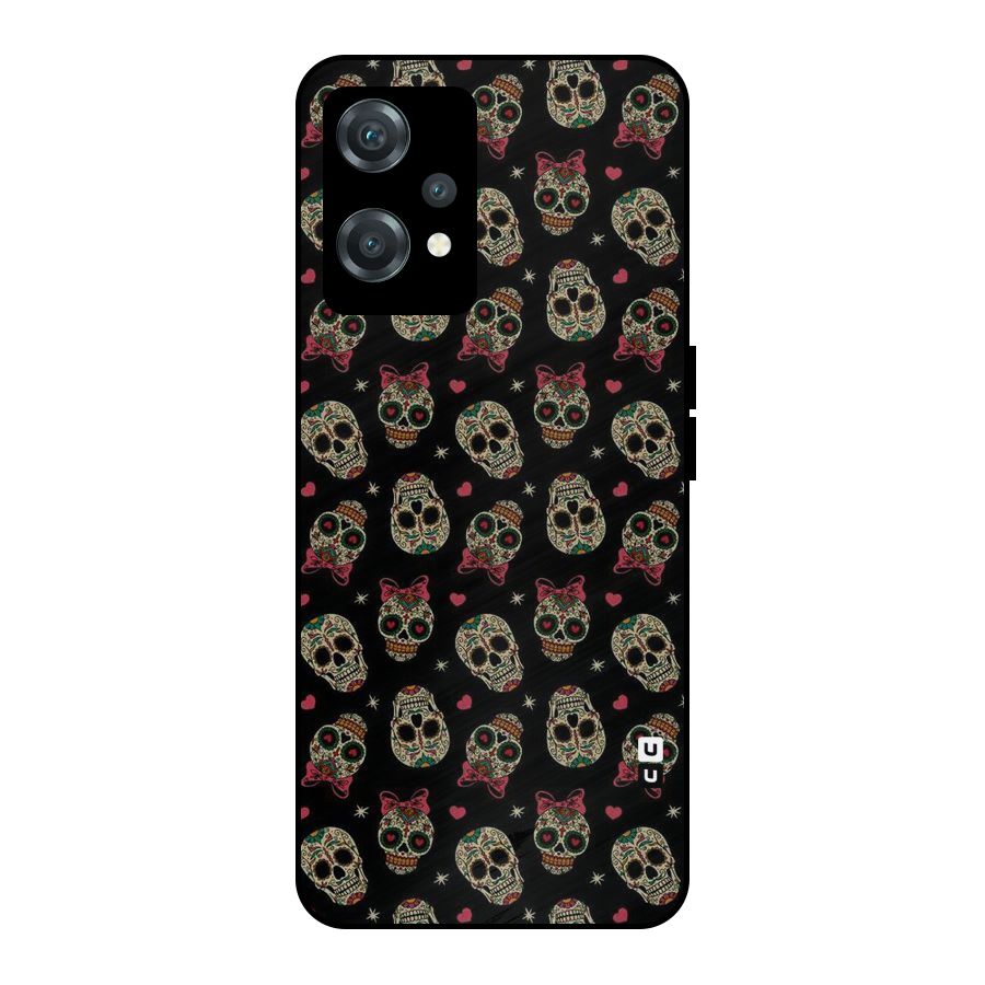 Skull Pattern Metal Back Case for OnePlus Nord CE 2 Lite 5G