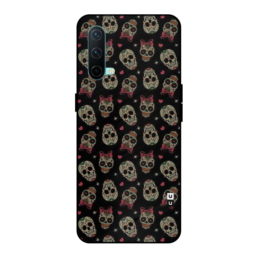 Skull Pattern Metal Back Case for OnePlus Nord CE 5G