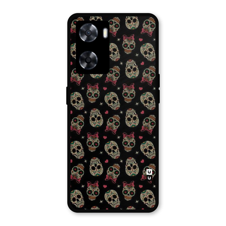 Skull Pattern Metal Back Case for Oppo A77