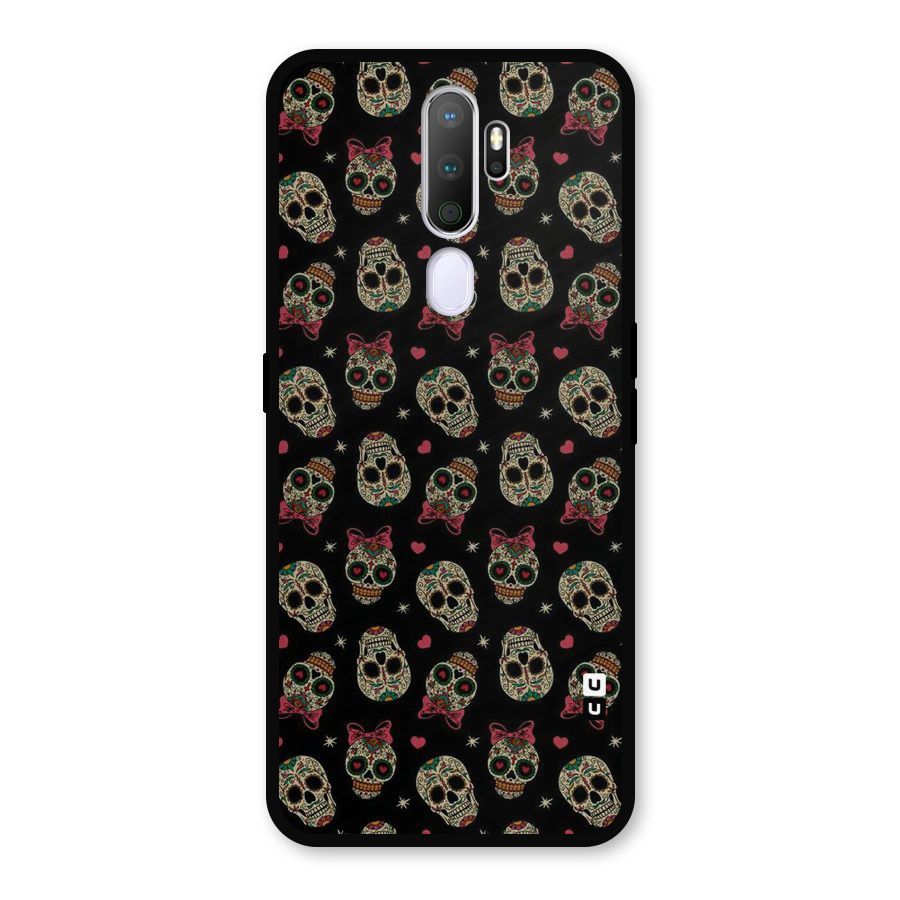 Skull Pattern Metal Back Case for Oppo A9 (2020)