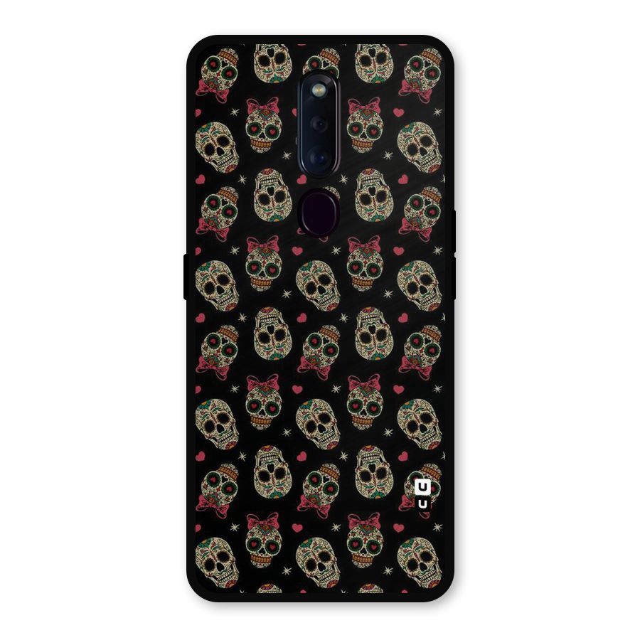 Skull Pattern Metal Back Case for Oppo F11 Pro
