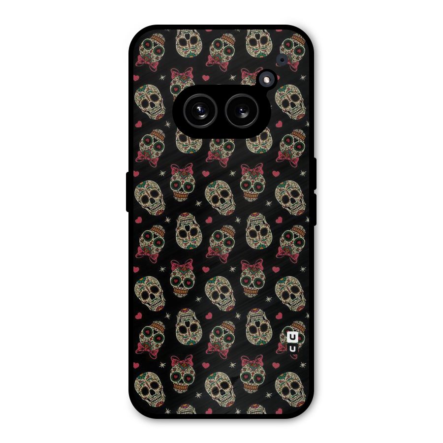 Skull Pattern Metal Back Case for Nothing Phone 2a