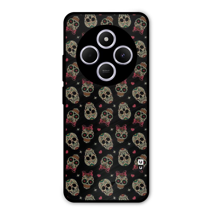 Skull Pattern Metal Back Case for Poco M7