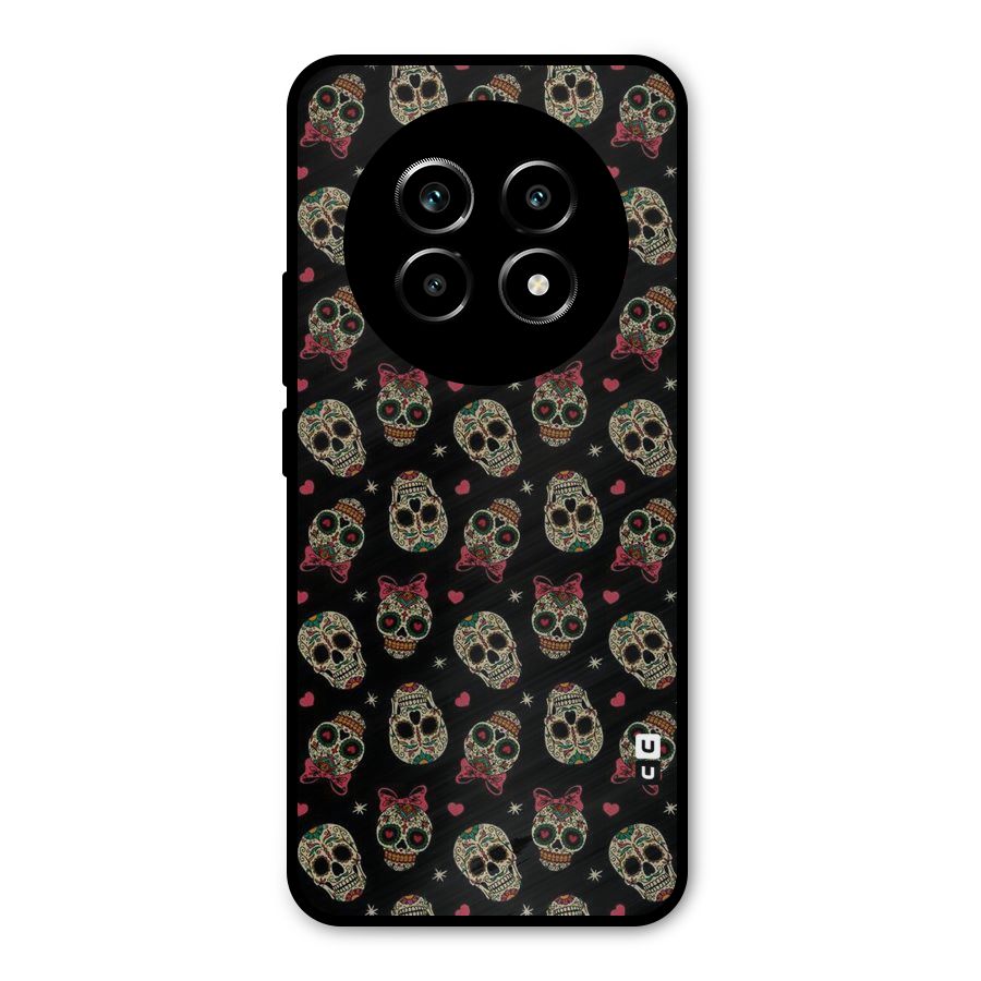 Skull Pattern Metal Back Case for Realme 13 Pro