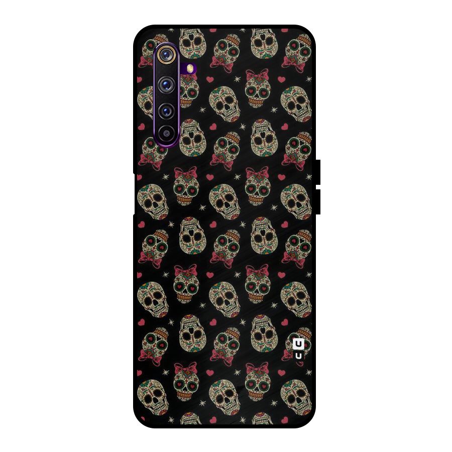 Skull Pattern Metal Back Case for Realme 6 Pro