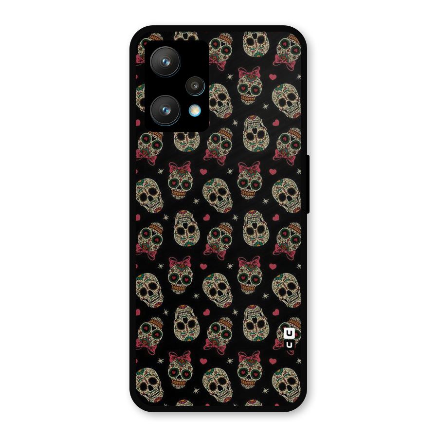 Skull Pattern Metal Back Case for Realme 9 Pro Plus 5G