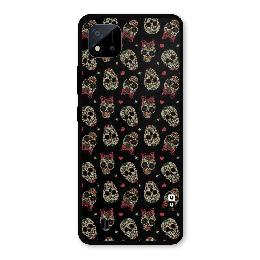 Skull Pattern Metal Back Case for Realme C11 2021