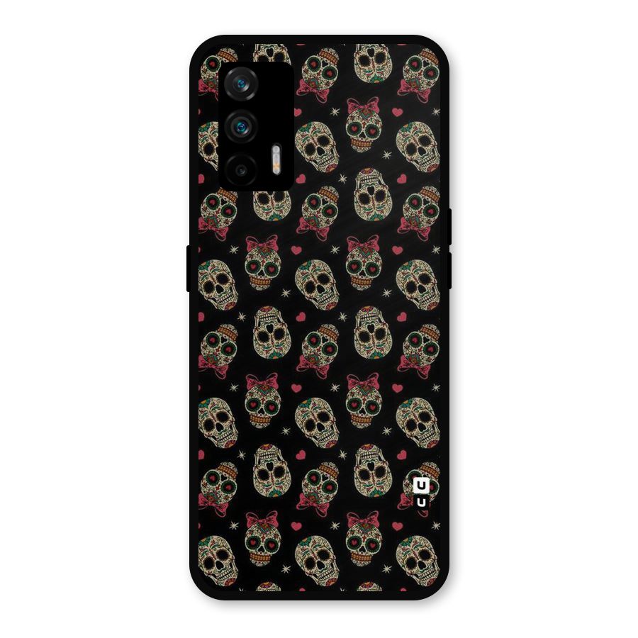 Skull Pattern Metal Back Case for Realme GT 5G