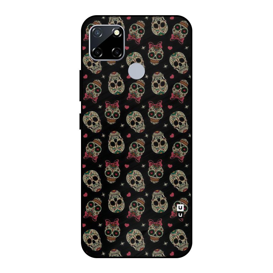 Skull Pattern Metal Back Case for Realme Narzo 30A