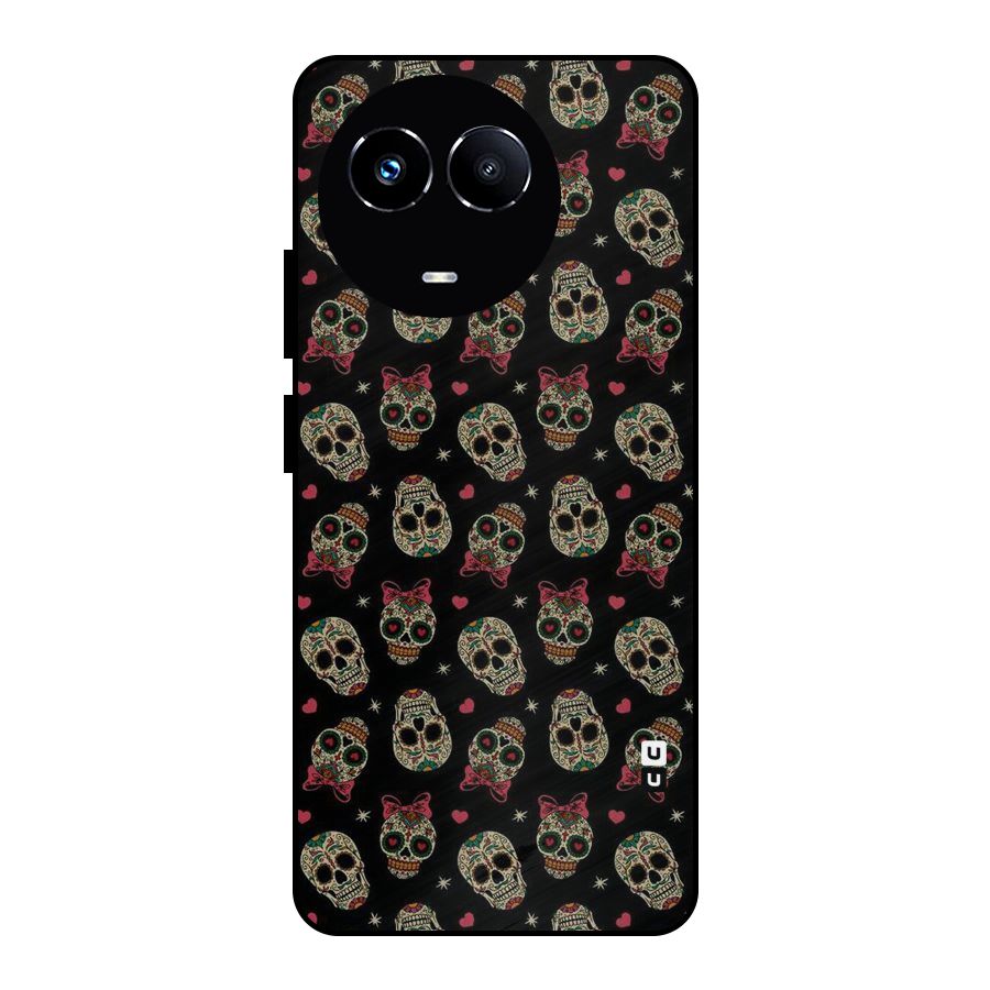 Skull Pattern Metal Back Case for Realme Narzo 60X