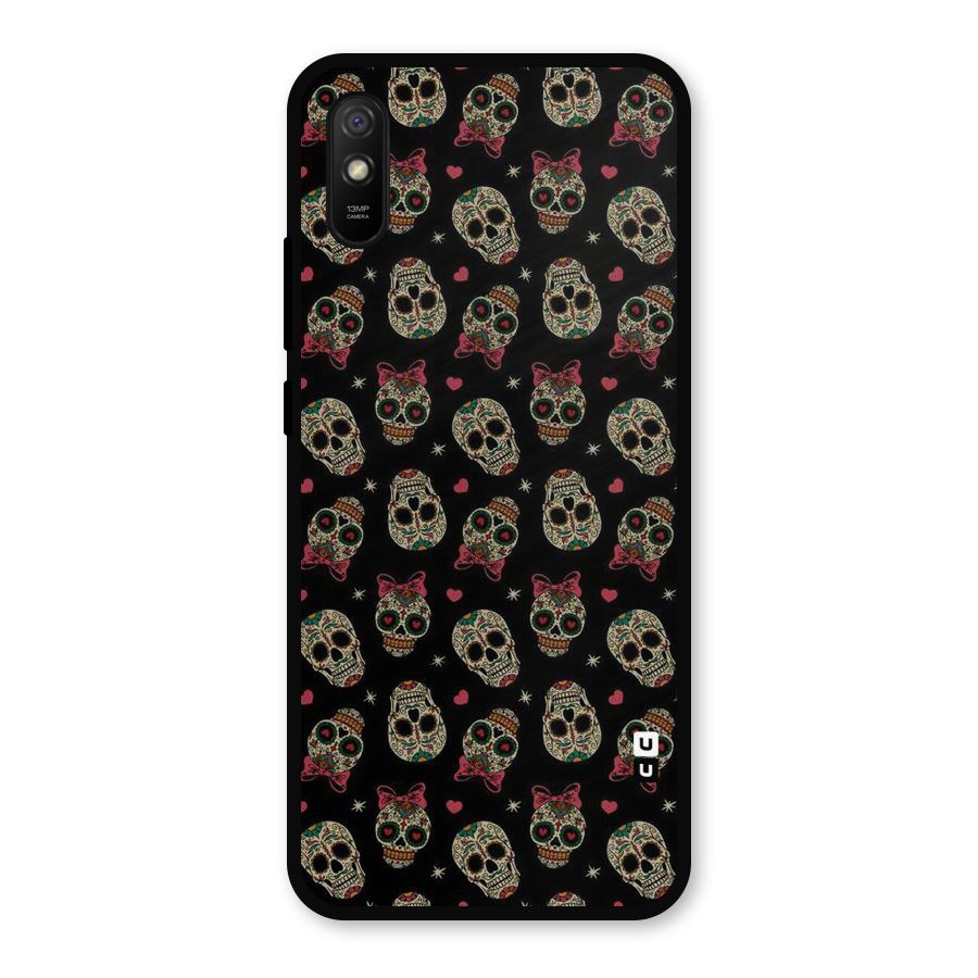 Skull Pattern Metal Back Case for Redmi 9a
