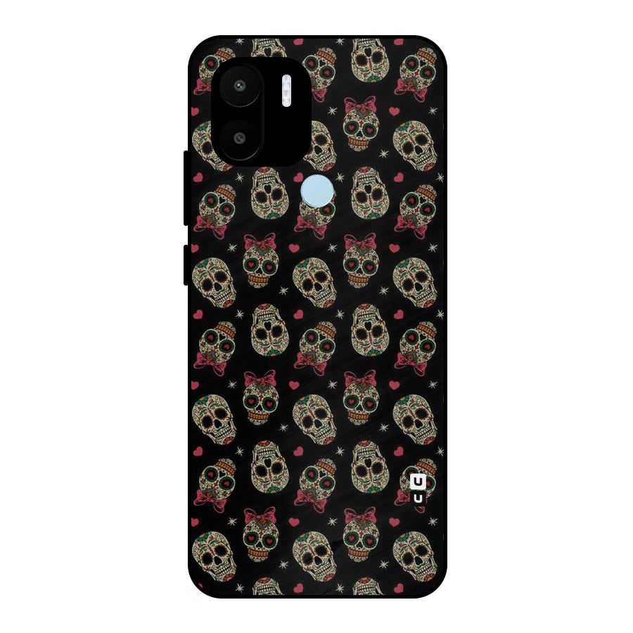 Skull Pattern Metal Back Case for Redmi A2+