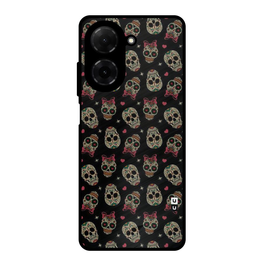 Skull Pattern Metal Back Case for Redmi A5 4G