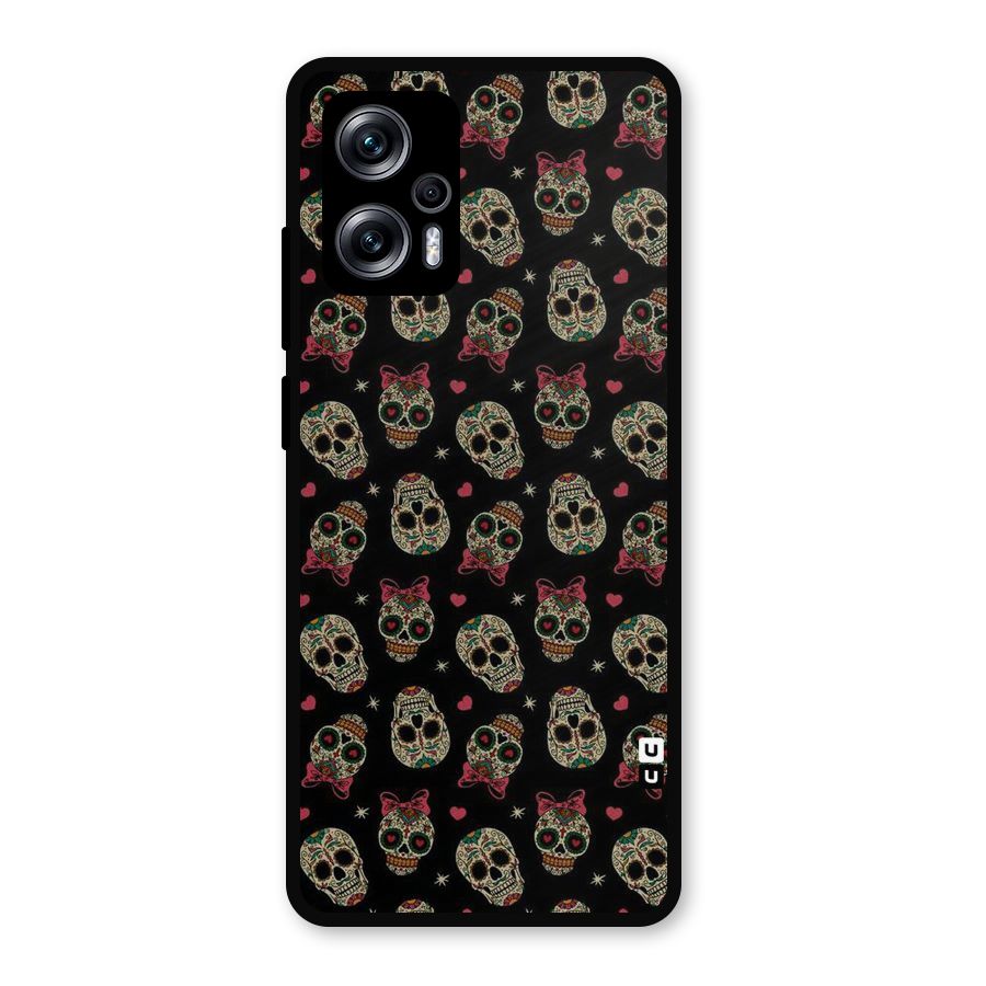 Skull Pattern Metal Back Case for Redmi K50i