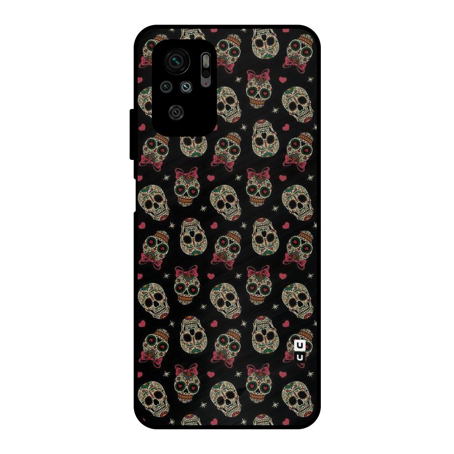 Skull Pattern Metal Back Case for Redmi Note 10