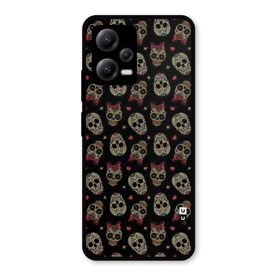 Skull Pattern Metal Back Case for Redmi Note 12 5G
