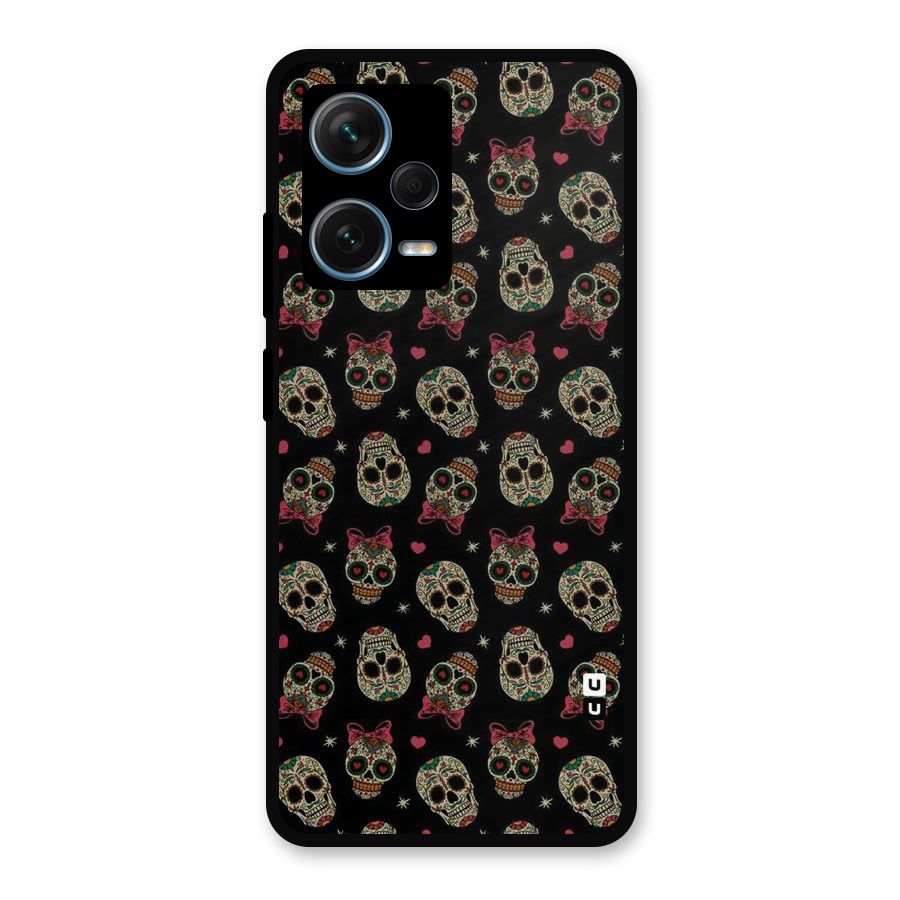 Skull Pattern Metal Back Case for Redmi Note 12 Pro Plus 5G