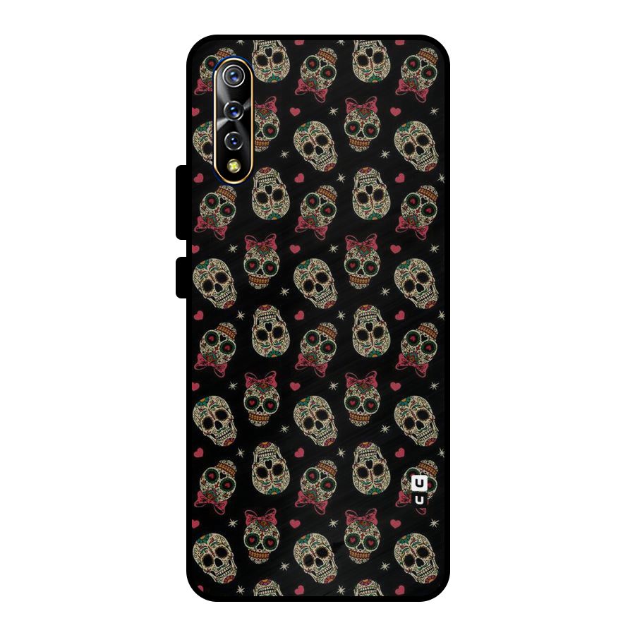 Skull Pattern Metal Back Case for Vivo S1