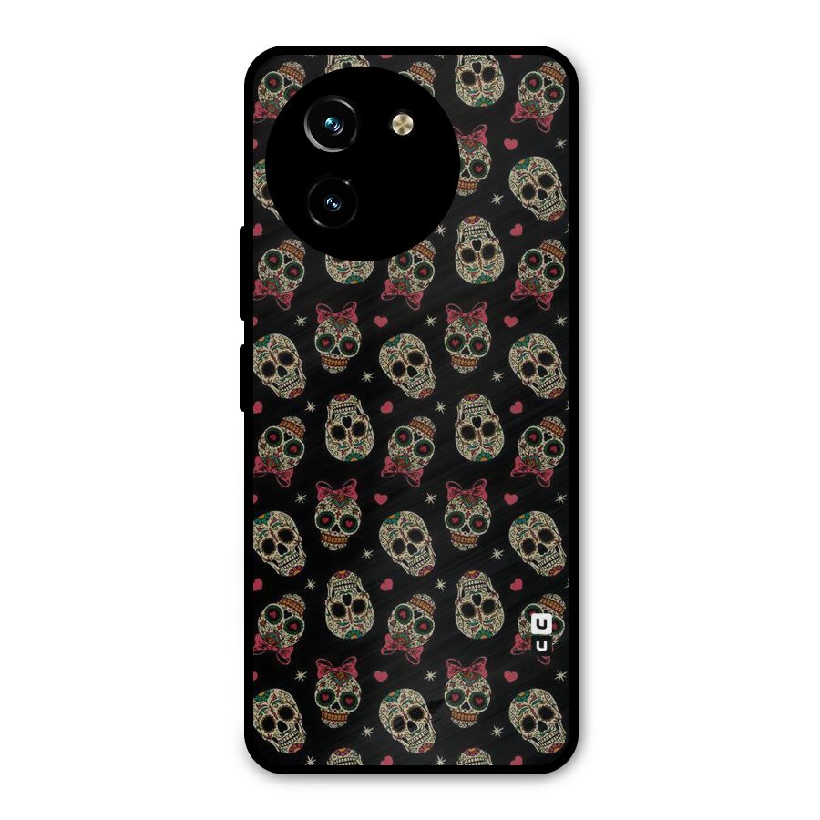 Skull Pattern Metal Back Case for Vivo T3x