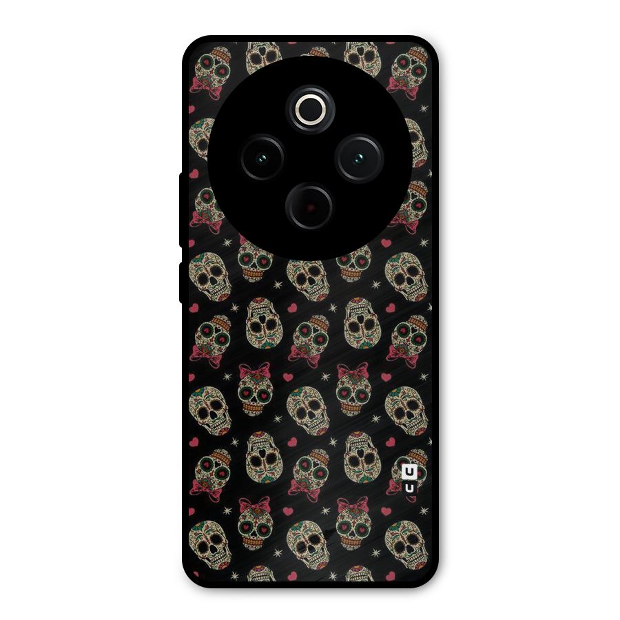 Skull Pattern Metal Back Case for Vivo T4
