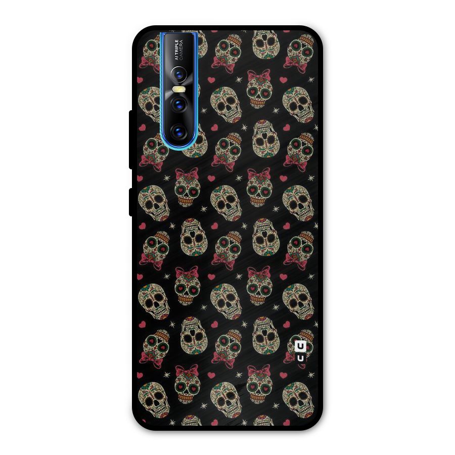 Skull Pattern Metal Back Case for Vivo V15 Pro
