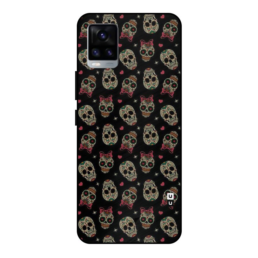 Skull Pattern Metal Back Case for Vivo V20 2021