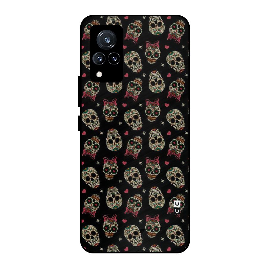 Skull Pattern Metal Back Case for Vivo V21 5G