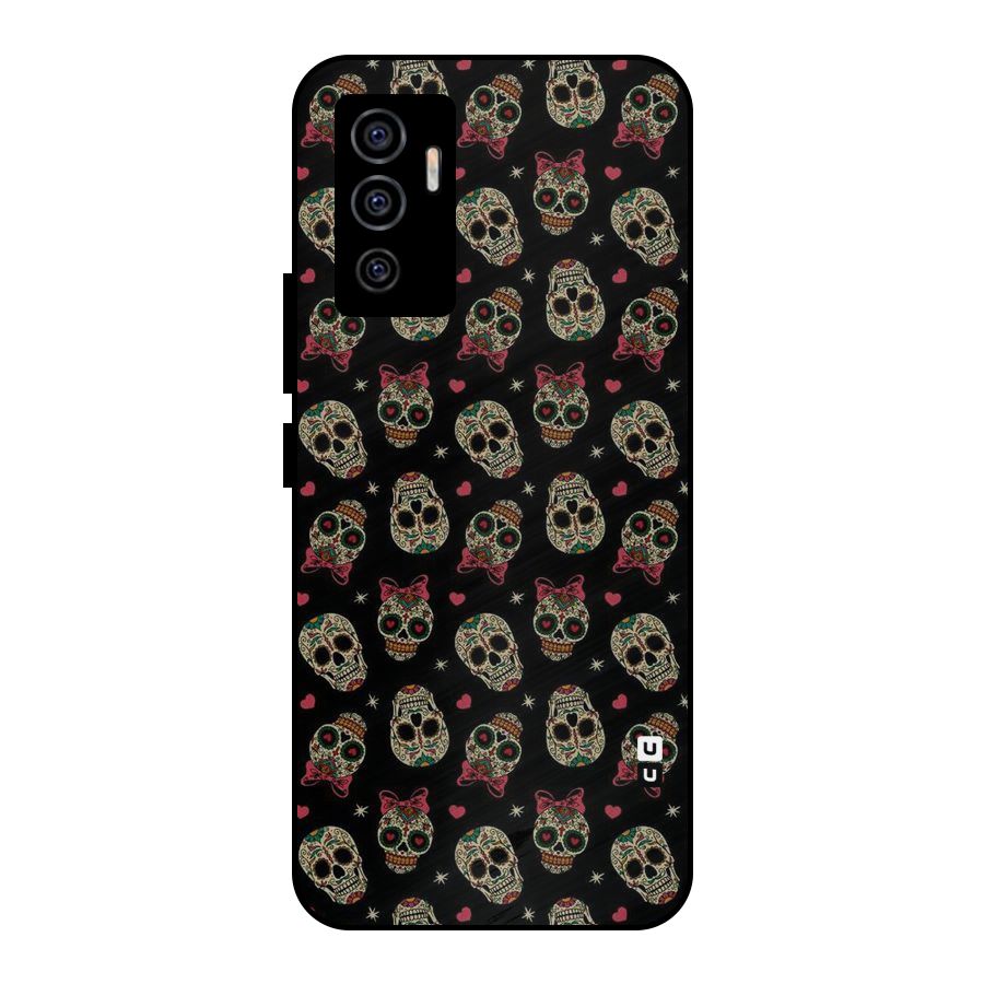 Skull Pattern Metal Back Case for Vivo V23e