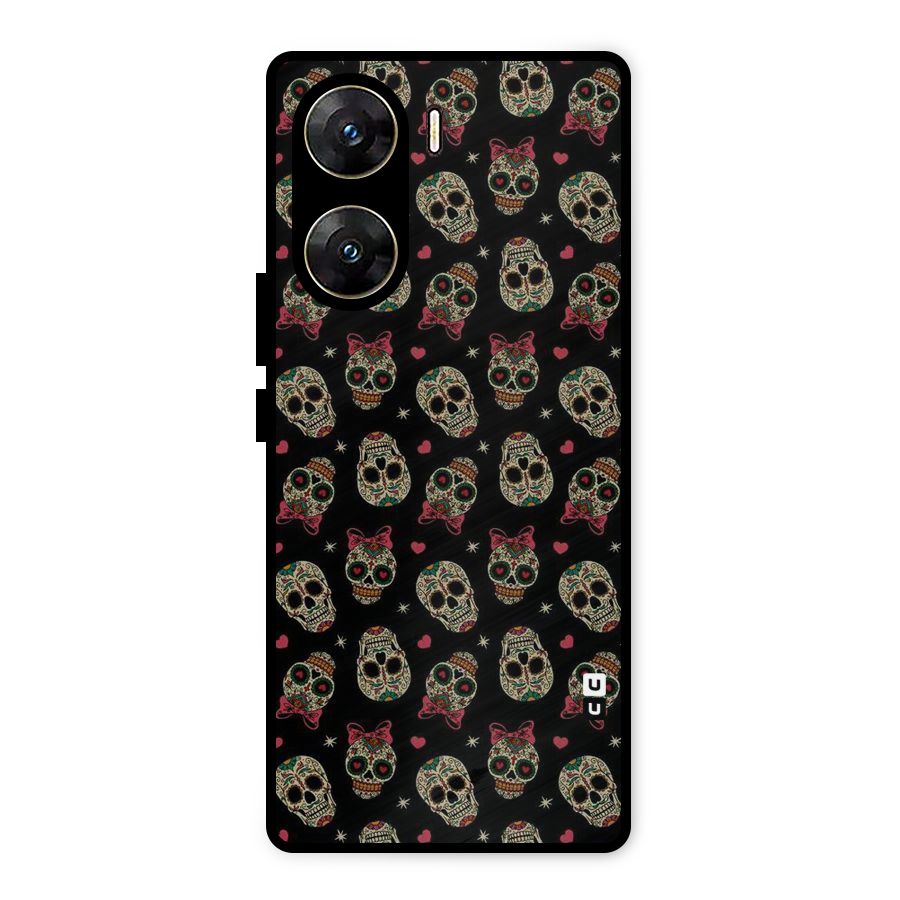 Skull Pattern Metal Back Case for Vivo V29e