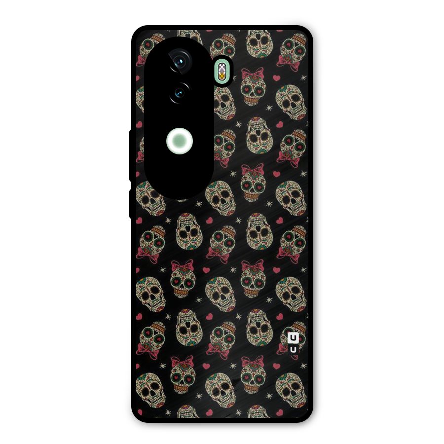 Skull Pattern Metal Back Case for Vivo V40e
