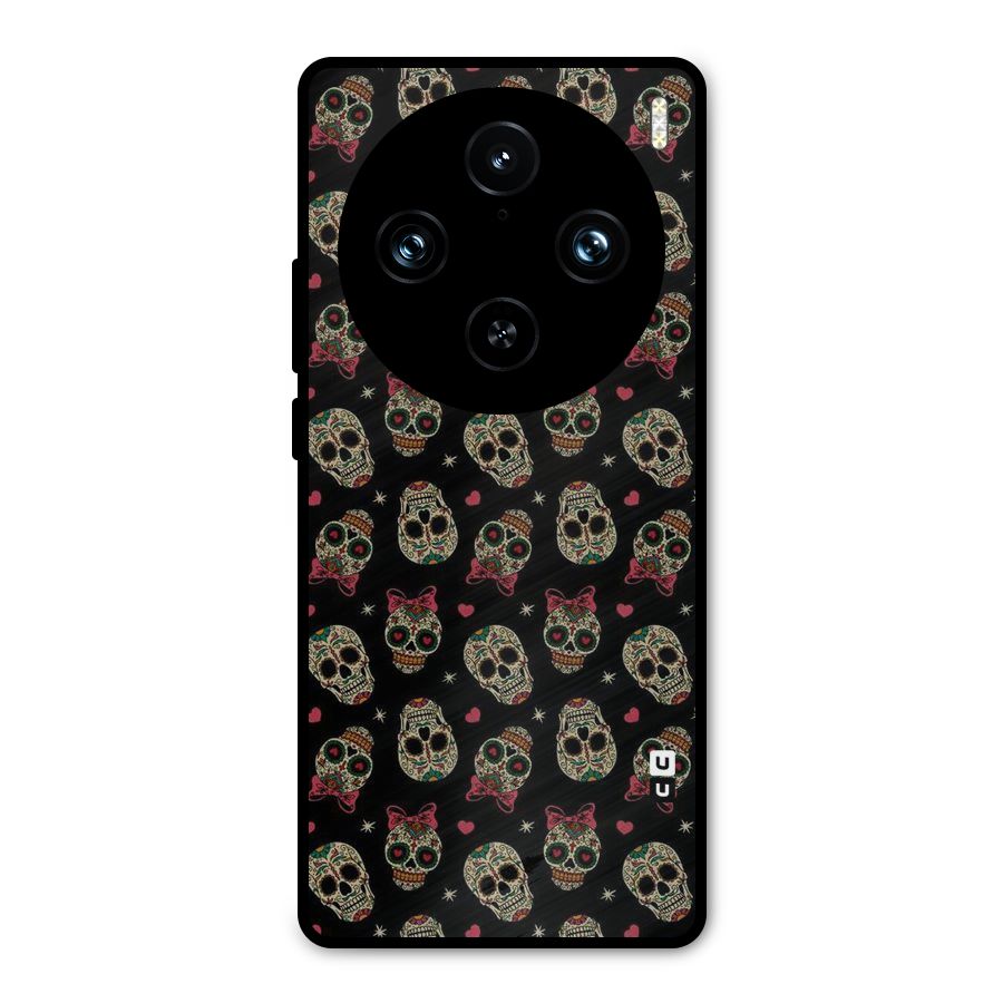 Skull Pattern Metal Back Case for Vivo X100 Pro