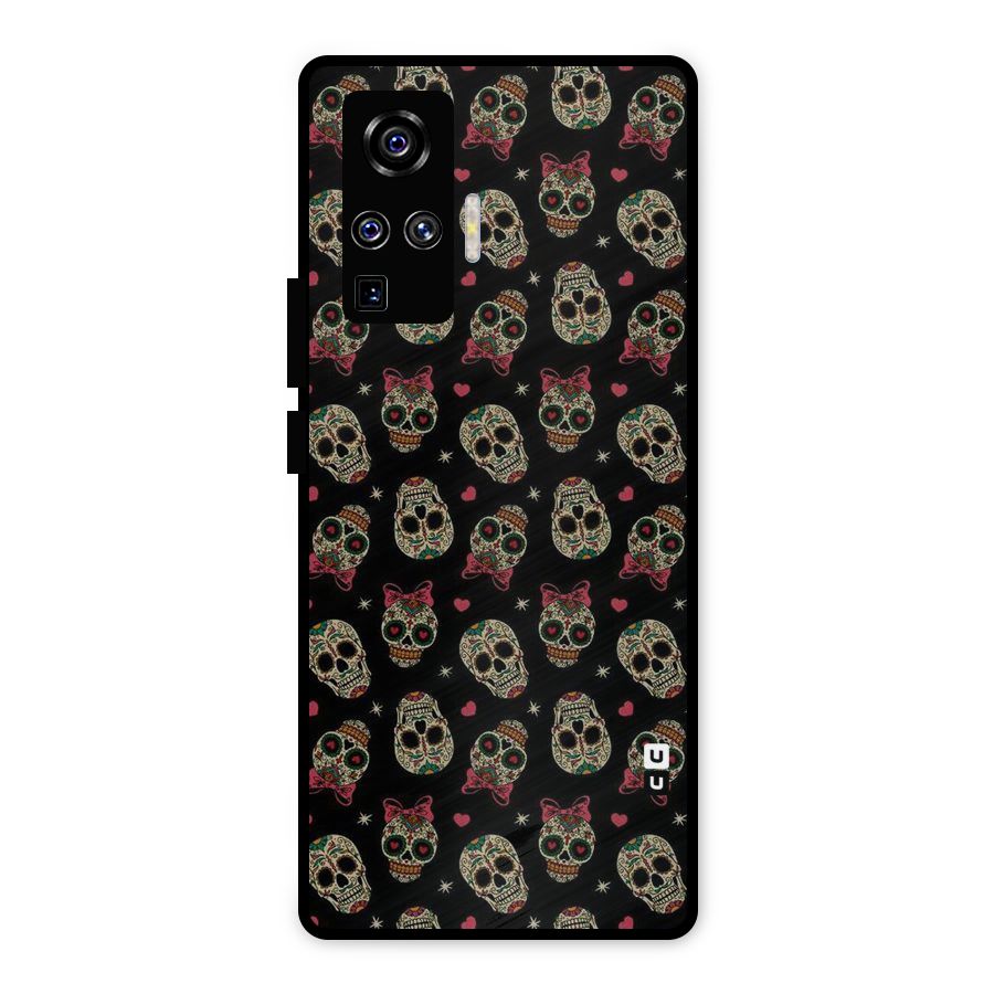 Skull Pattern Metal Back Case for Vivo X50 Pro