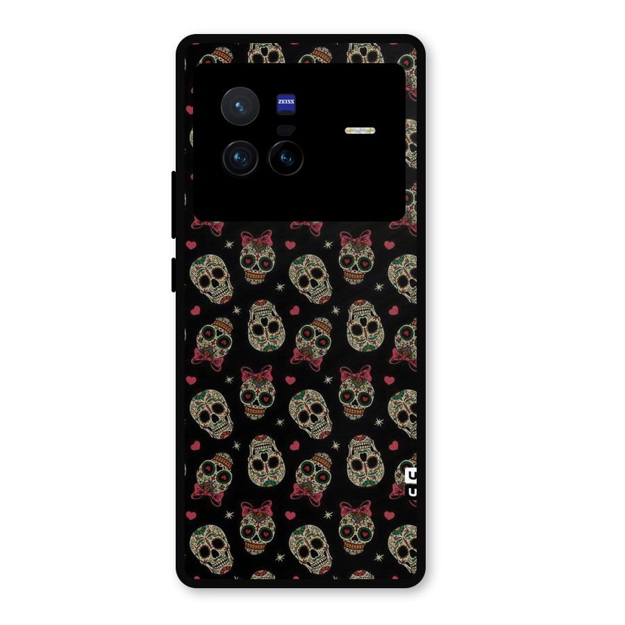 Skull Pattern Metal Back Case for Vivo X80