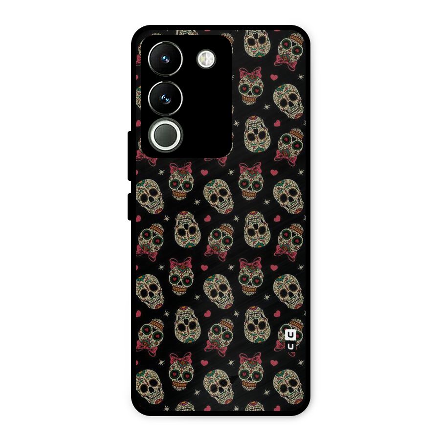 Skull Pattern Metal Back Case for Vivo Y200